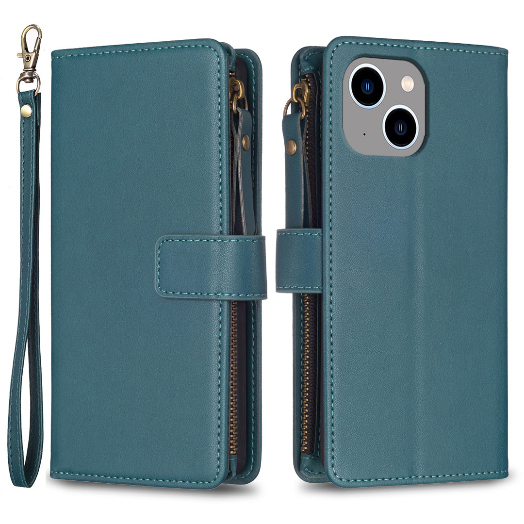 BF Style-19 for iPhone 14 Plus Wallet PU Leather Case Stand Zipper Pocket Drop-proof Phone Cover BF Style-19 for iPhone 14 Plus Wallet PU Leather Case Stand Zipper Pocket Drop-proof Phone Cover